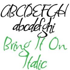 zp bring it on italic