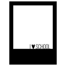 i heart school polaroid
