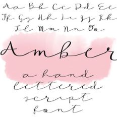 amber font