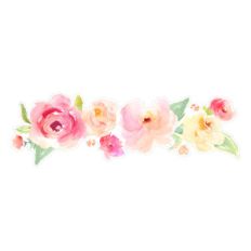 watercolor flower border