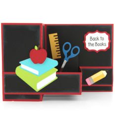 pop up box card school books