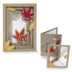 leaves accordion card