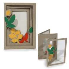 leafy fall accordion card