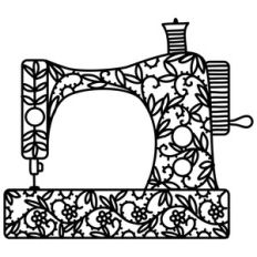 vintage sewing machine papercut