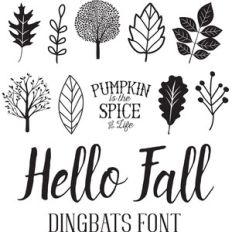 hello fall dingbat font