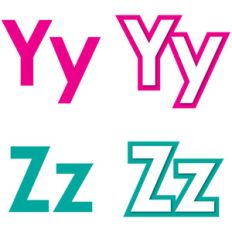 school letters - y z