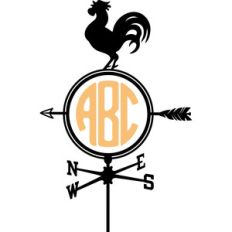 weather vane monogram frame