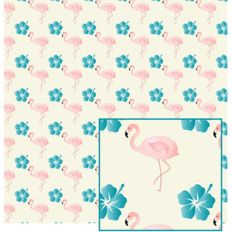 flamingo-hibiscus pattern