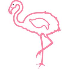 outlined flamingo