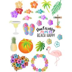 tropical planner stickers