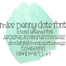 miss penny dots font