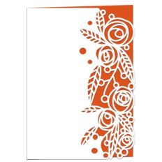 floral flourish lace edged card