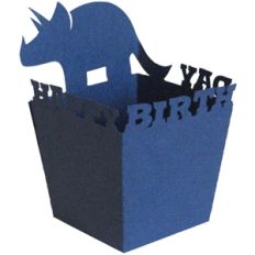 dinosaur birthday candy box - triceratops