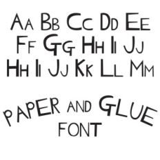 paper and glue font