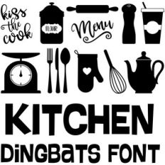 kitchen dingbats font