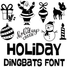 holiday dingbats font