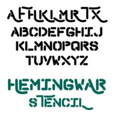 hemingwar stencil font