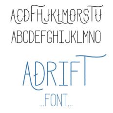 adrift font