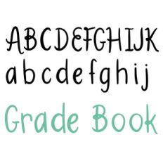 grade book font