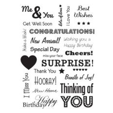 sentiments and greetings stamp set