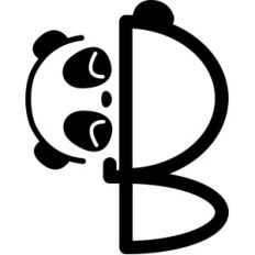 panda letter b