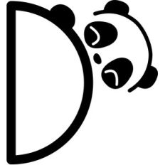 panda letter d