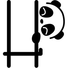 panda letter h