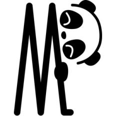 panda letter m
