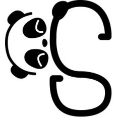 panda letter s
