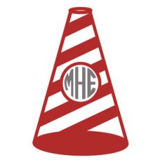 stripe megaphone monogram frame