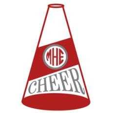 cheer megaphone monogram frame