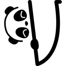 panda letter v