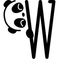 panda letter w