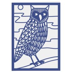 owl papercut card