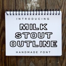 milk stout outline font