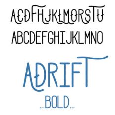 adrift bold font