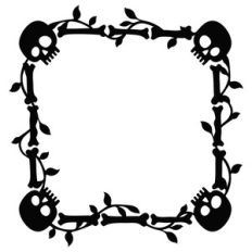 skeleton halloween frame