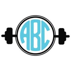 weights monogram frame
