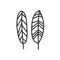 feathers or leaves