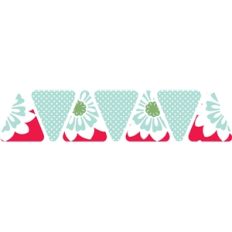 floral and polka dot pennants