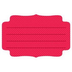 red polka dot label