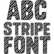 stripe font