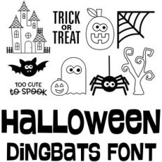 halloween dingbats font