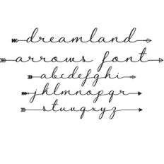 dreamland arrows font