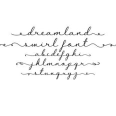 dreamland swirl font
