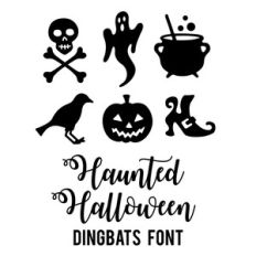 haunted halloween dingbats font