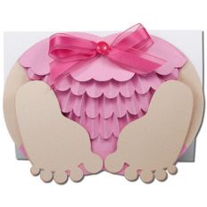 crawling baby girl bottom card