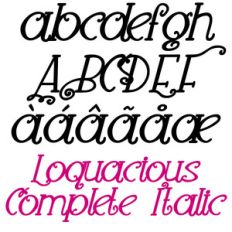 pn loquacious complete italic bold
