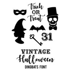 vintage halloween dingbats font