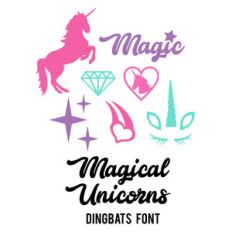 magical unicorns dingbats font